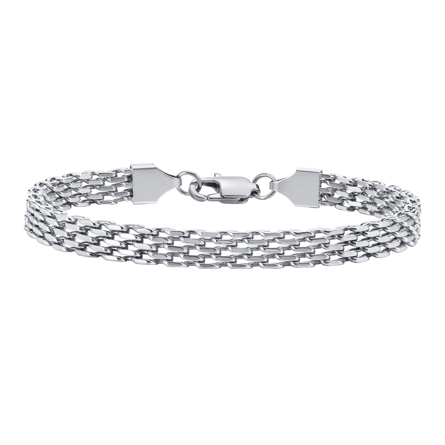 Titanium Steel Mesh Woven Bracelet Simple Metal Chain 18K Gold