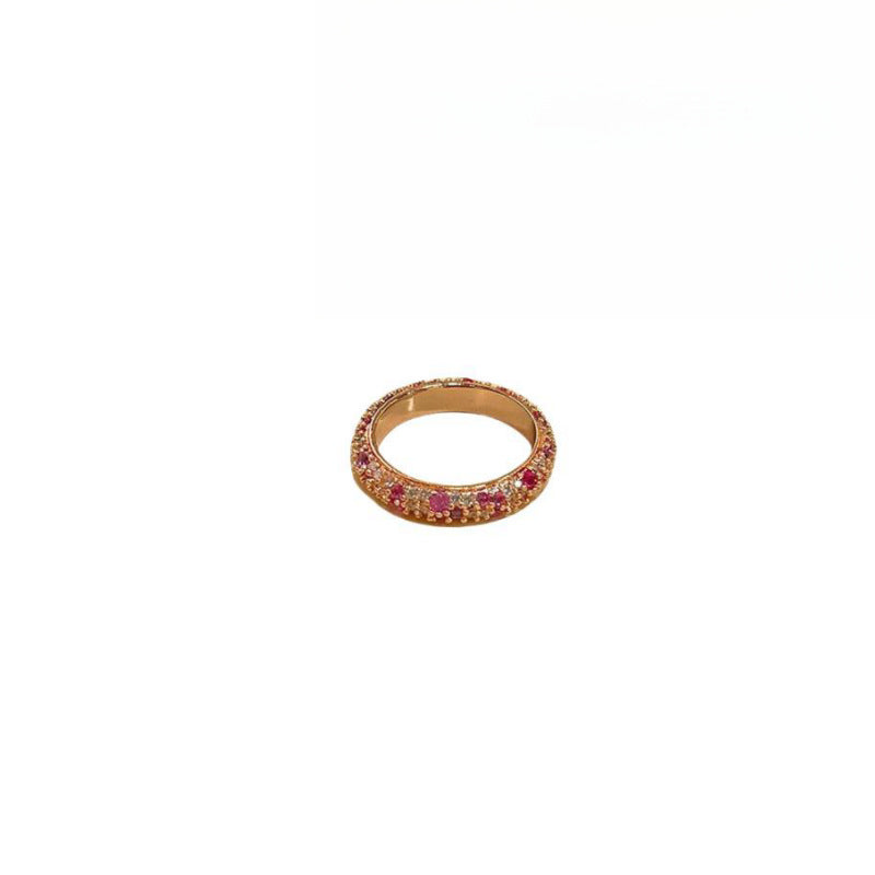 Fashion Silver Micro-inlaid Zircon Ring Women