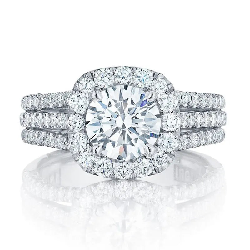 Women Rings with Brilliant Cubic Zirconia Luxury Engagement Rings