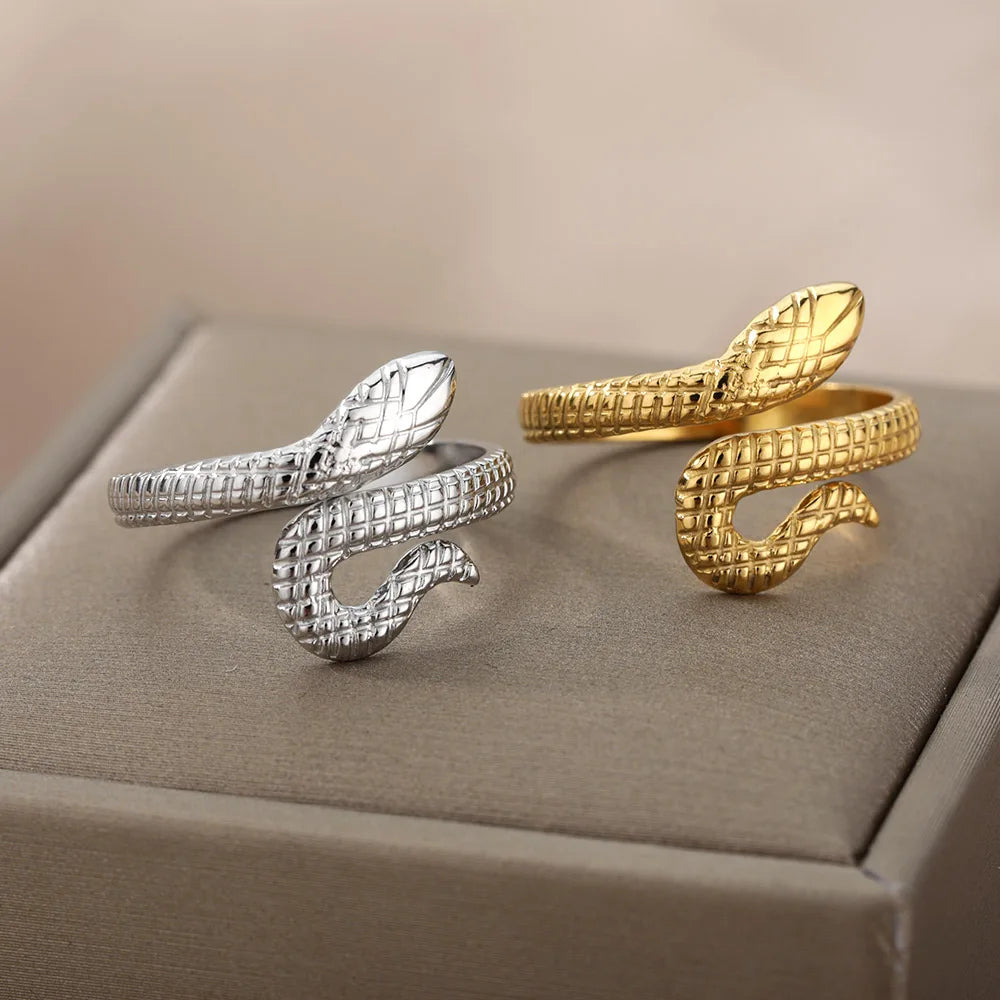 Snake Rings For Women Men Gold Color