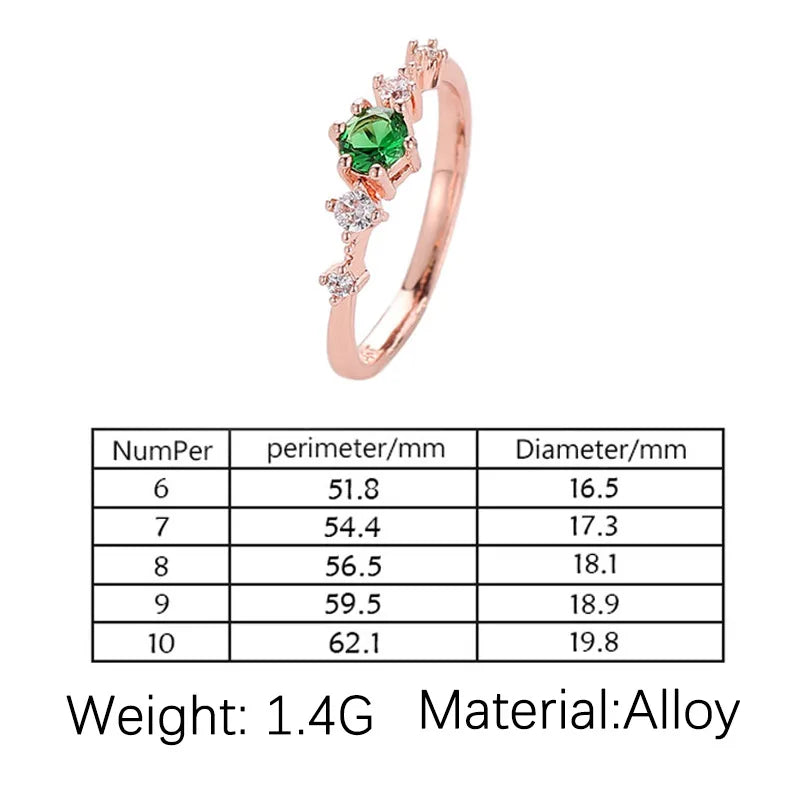 New Luxury Green Pink White Stone Cubic Zirconia