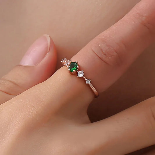 New Luxury Green Pink White Stone Cubic Zirconia