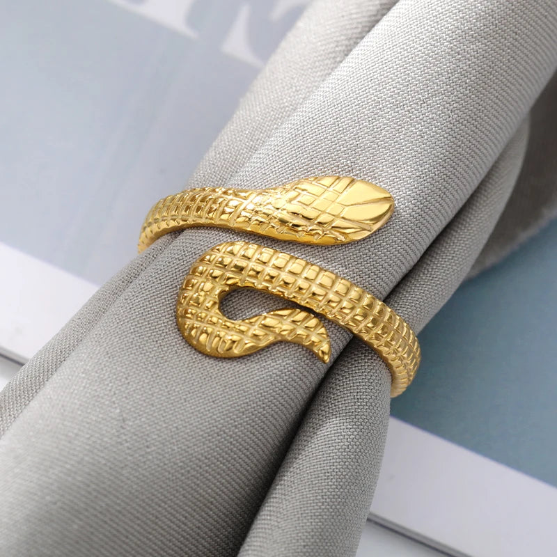 Snake Rings For Women Men Gold Color