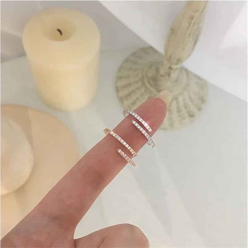 New 2023 Minimalist Thin Rings For Women Brilliant Cubic Zircon