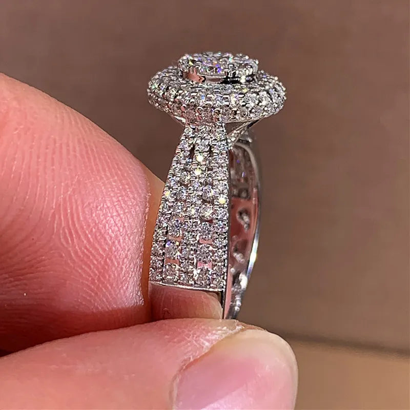 Ring for Women Luxury Crystal Cubic Zirconia