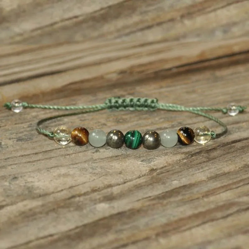 Money Maker  Pyrite  Aventurine Tiger Eye Bracelet