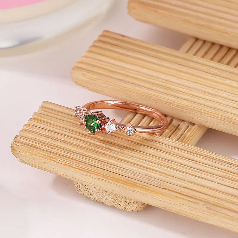 New Luxury Green Pink White Stone Cubic Zirconia