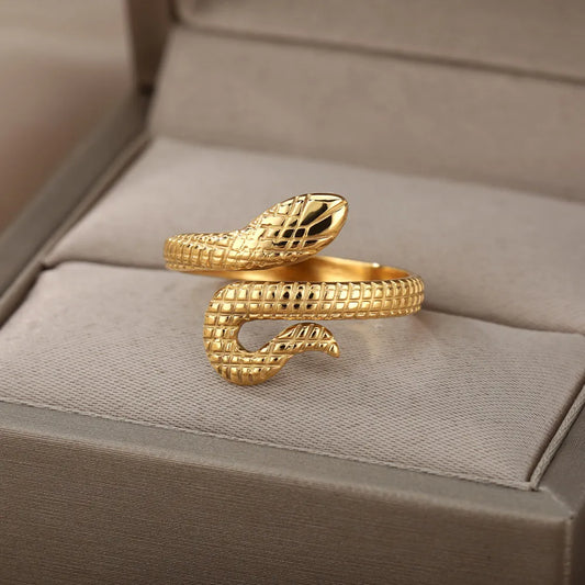 Snake Rings For Women Men Gold Color