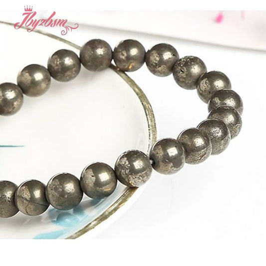 Natural Pyrite Bracelet Couple For Man Woman Jewelry Gift 4 6 810mm