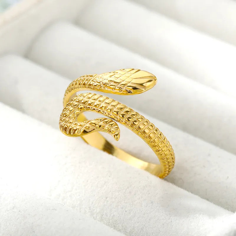 Snake Rings For Women Men Gold Color