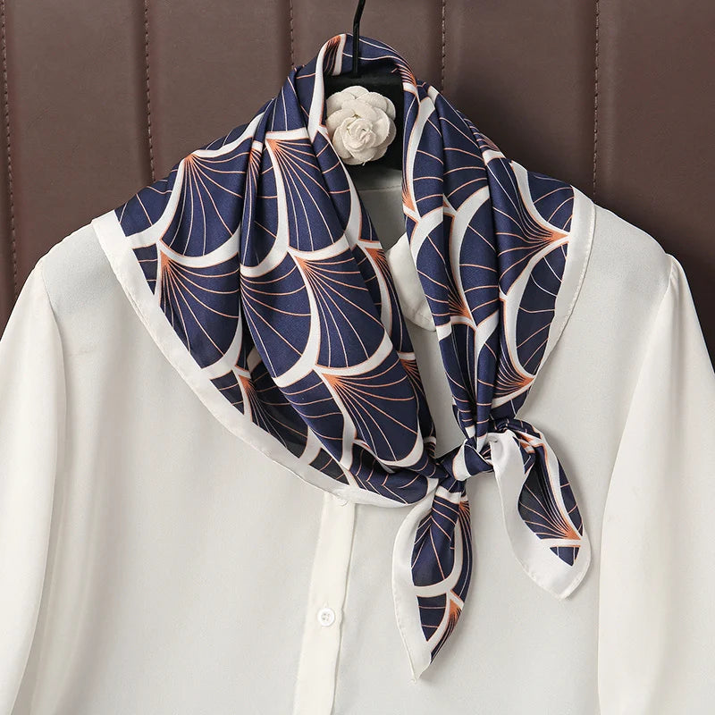 Luxury Print Silk Scarf for Women 2024