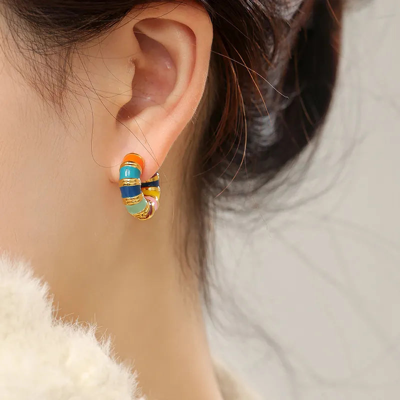 Romantic Retro Color Earrings