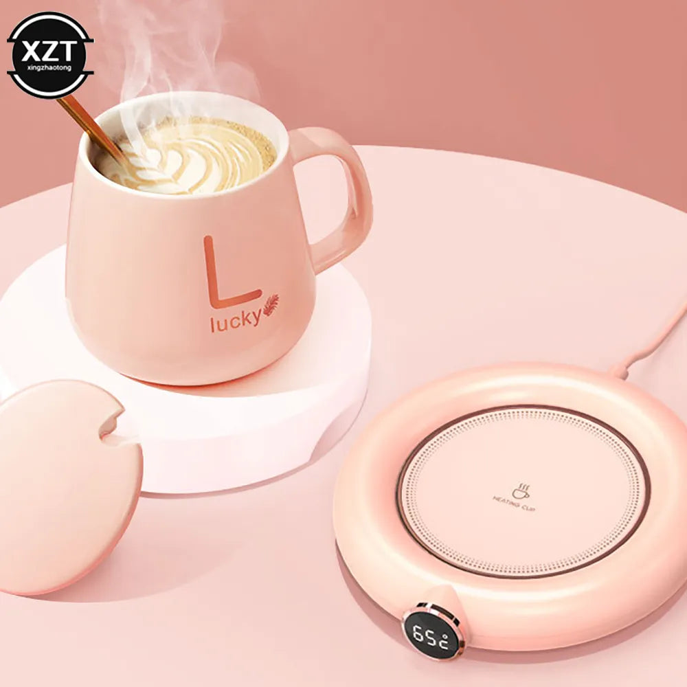 USB Coffee Cup Warm Heating 3 Gear Digital Display Adjustment Timing Heater for Milk Tea