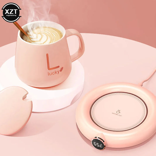 USB Coffee Cup Warm Heating 3 Gear Digital Display Adjustment Timing Heater for Milk Tea