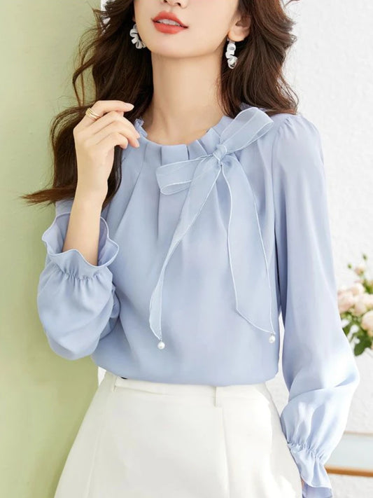 Blouses Women Elegant Temper Fashion French Aesthetic