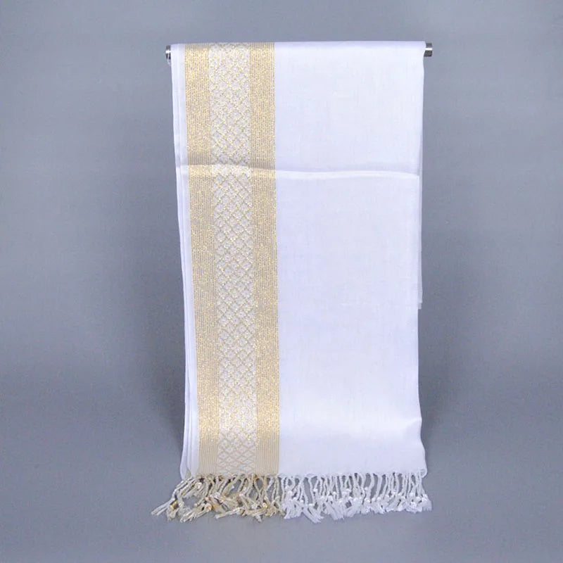 Fashion Gold Thread Tassel Shawl Shining Hijab Scarf