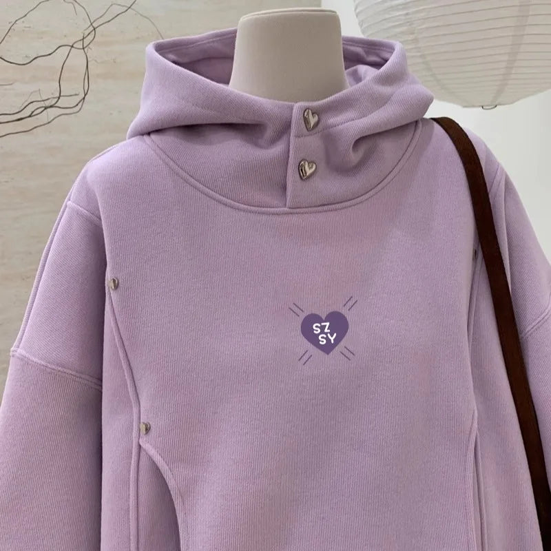 Hoodies for Women Simple Chic Long Sleeve Hooded