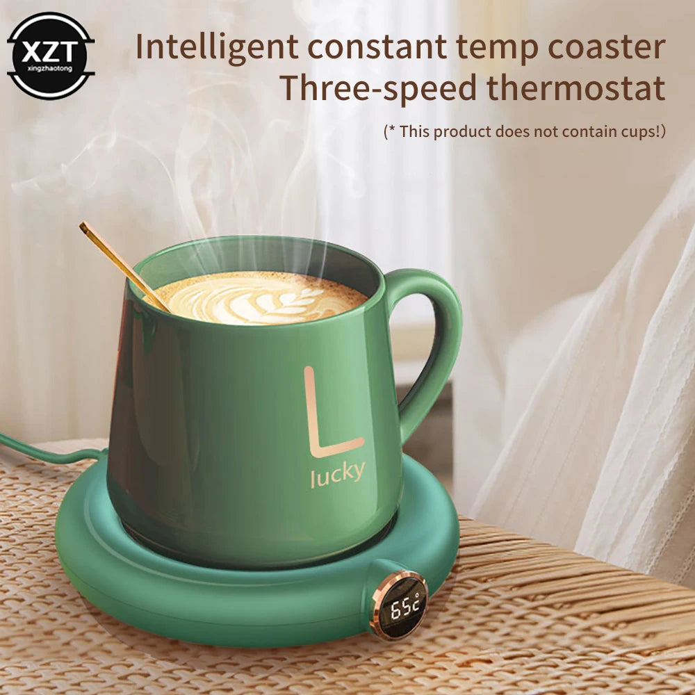 USB Coffee Cup Warm Heating 3 Gear Digital Display Adjustment Timing Heater for Milk Tea