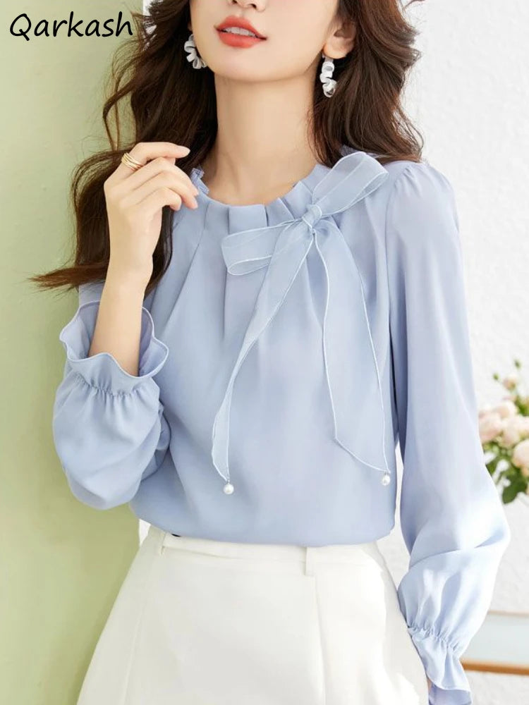 Blouses Women Elegant Temper Fashion French Aesthetic