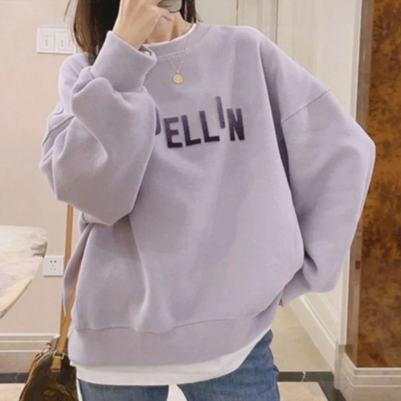 Hoodies for Women Loose Style Letter New