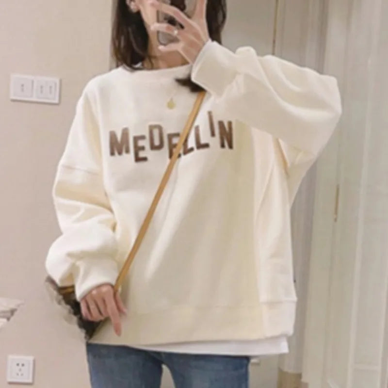 Hoodies for Women Loose Style Letter New