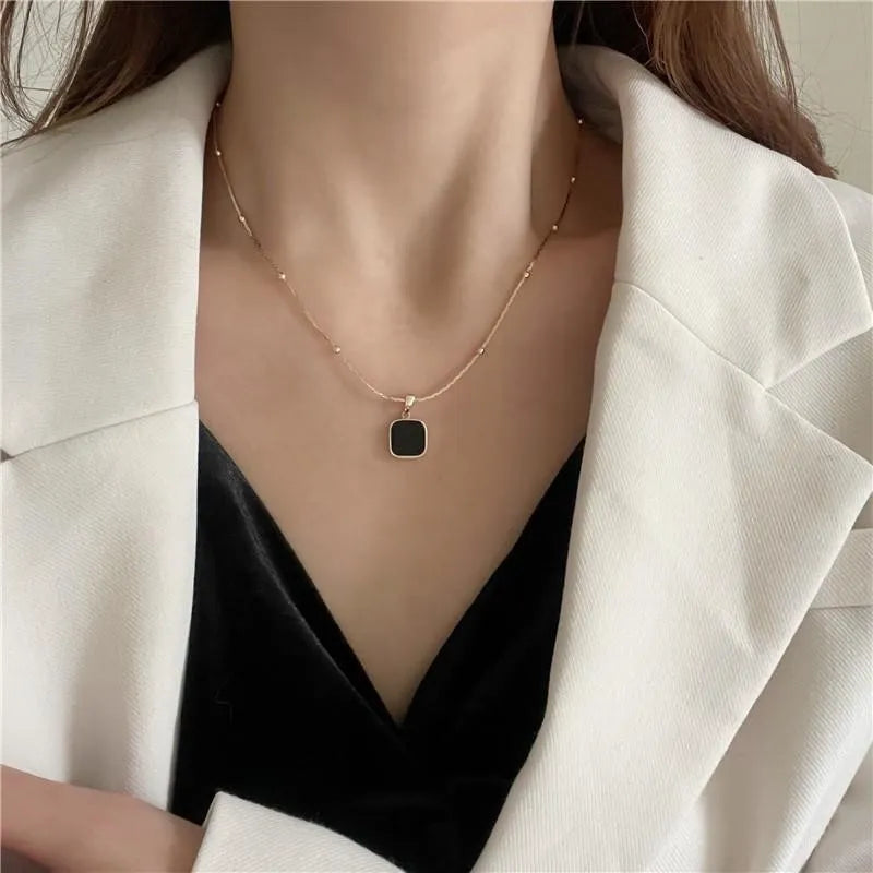 Stainless Steel Necklaces Black Necklace