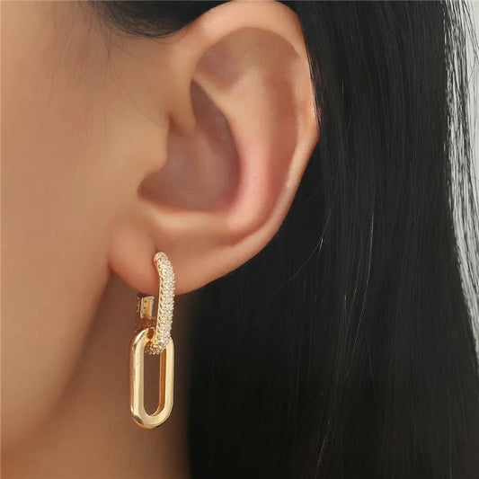 Geometric Earrings Paper Clip