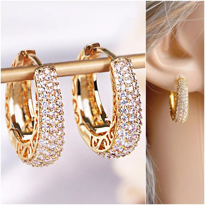 Luxury Earrings for Women Gold Color