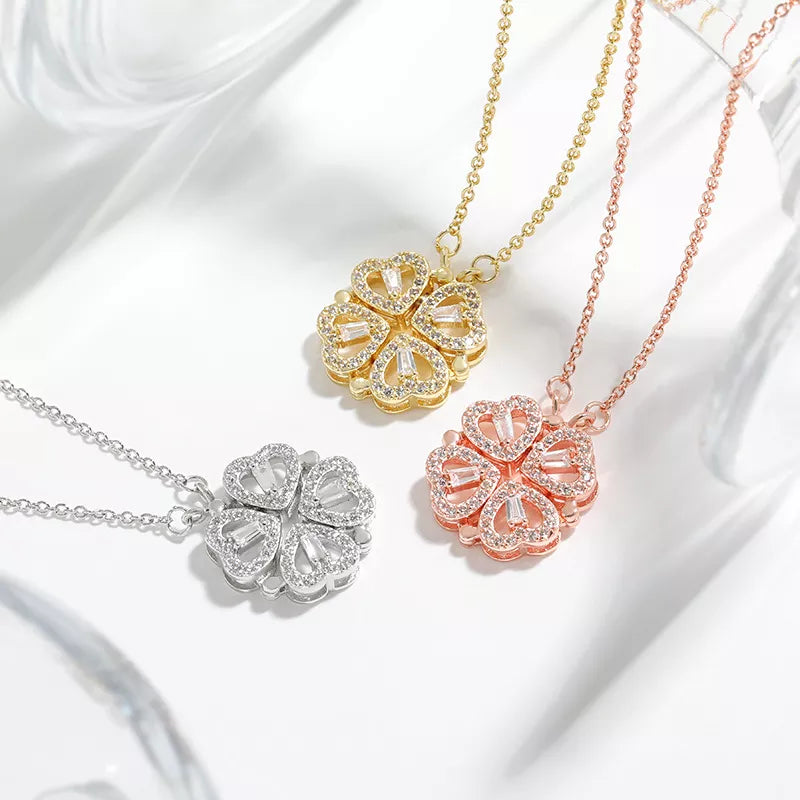 Fashion Transform Four Leaf Pendant Necklace