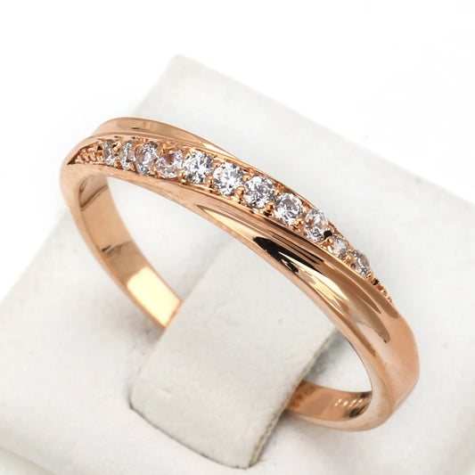 Cubic Zirconia Rose Gold Color