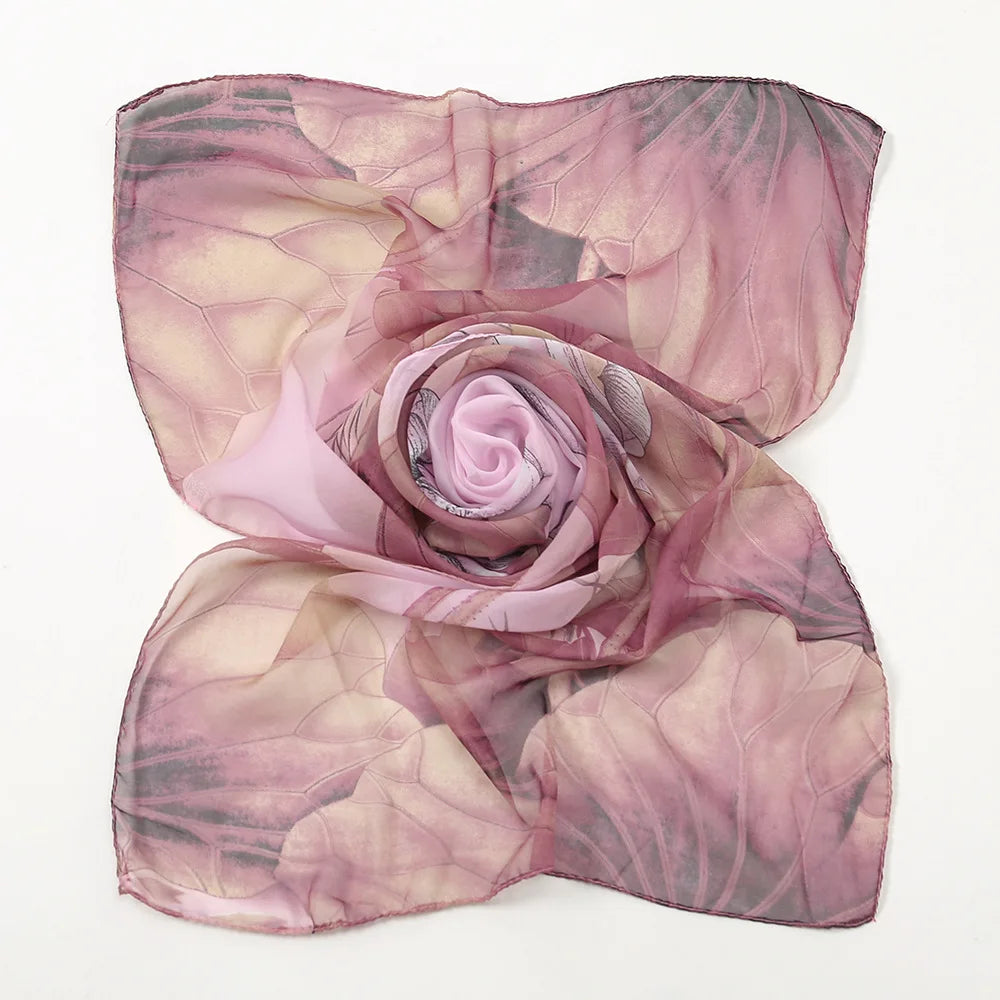 New Lotus Flower Printed Scarf for Women