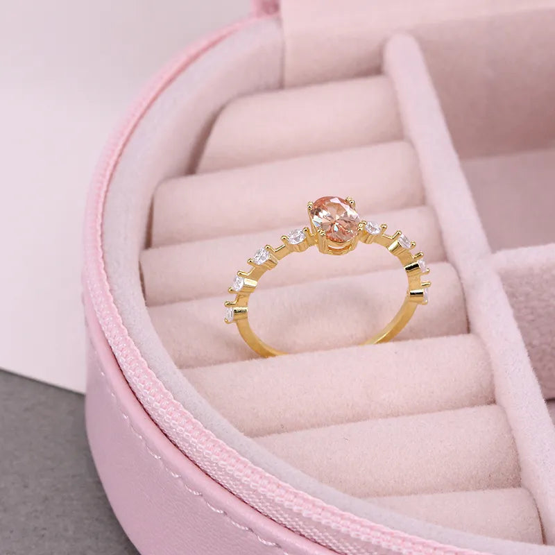 Mini Zircon Engagement Ring for Women