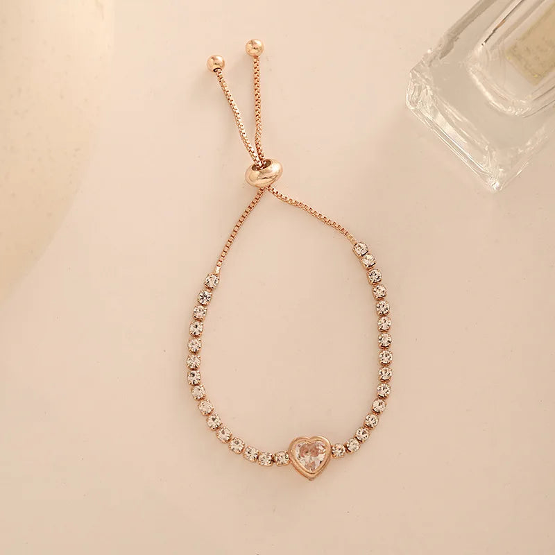 Hot Selling New Fashion Love Crystal Small Fresh Simple Crystal Ladies Bracelet Wholesale