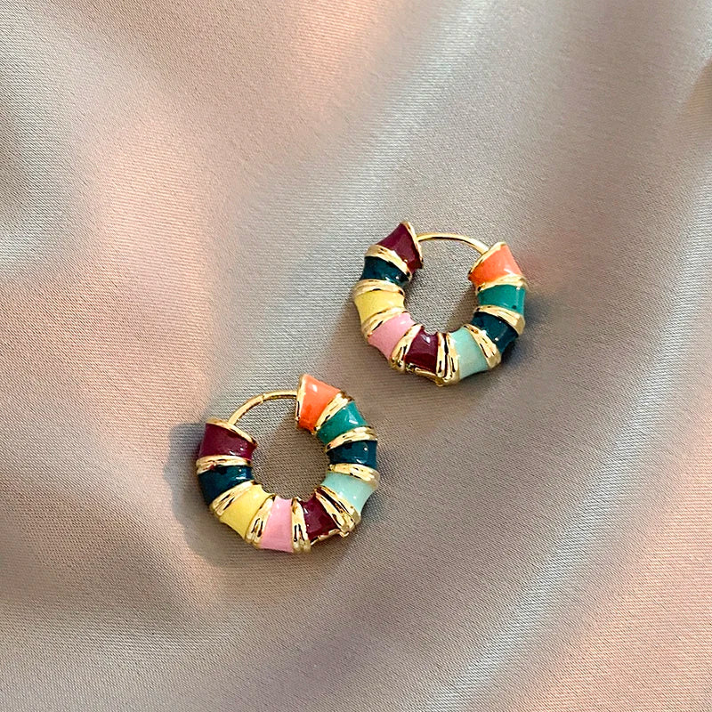 Romantic Retro Color Earrings