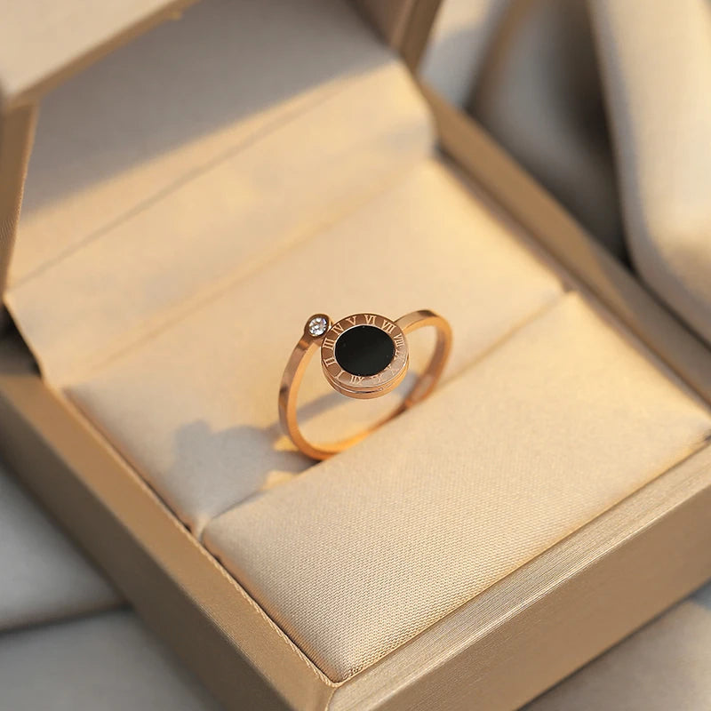 new classic black Roman ring