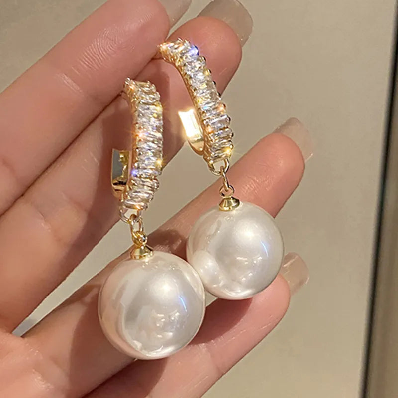 Elegant Imitation Pearl Dangle Earrings For Women