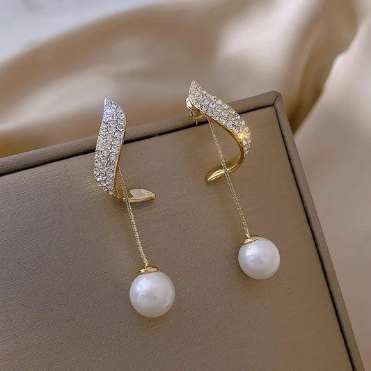 Elegant Imitation Pearl Dangle Earrings For Women