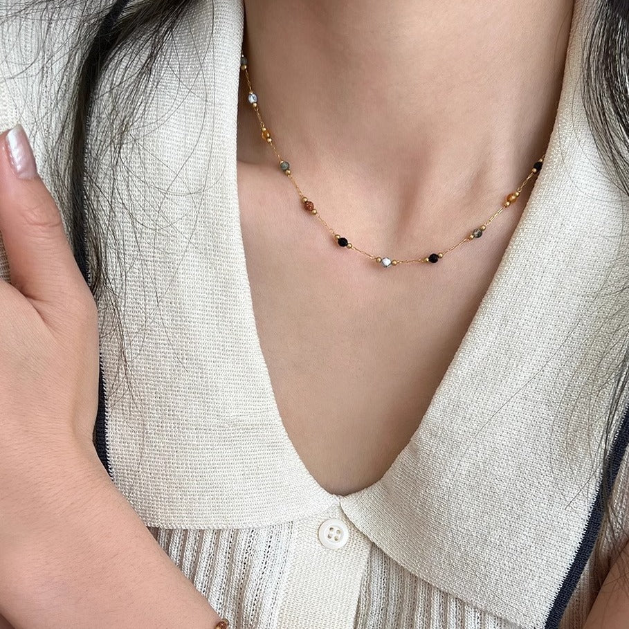 Fashion Design Simple Handmade Collarbone Necklace Set