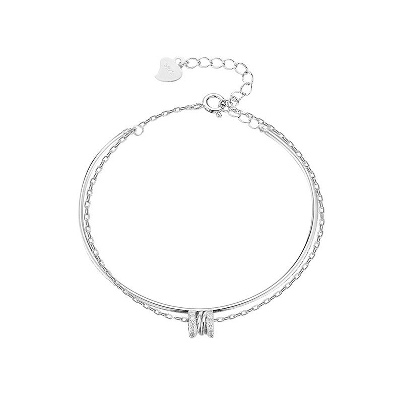 Silver Waist Bracelet For Women Special-interest Design Double Layer