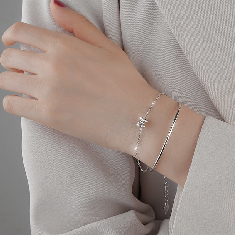 Silver Waist Bracelet For Women Special-interest Design Double Layer